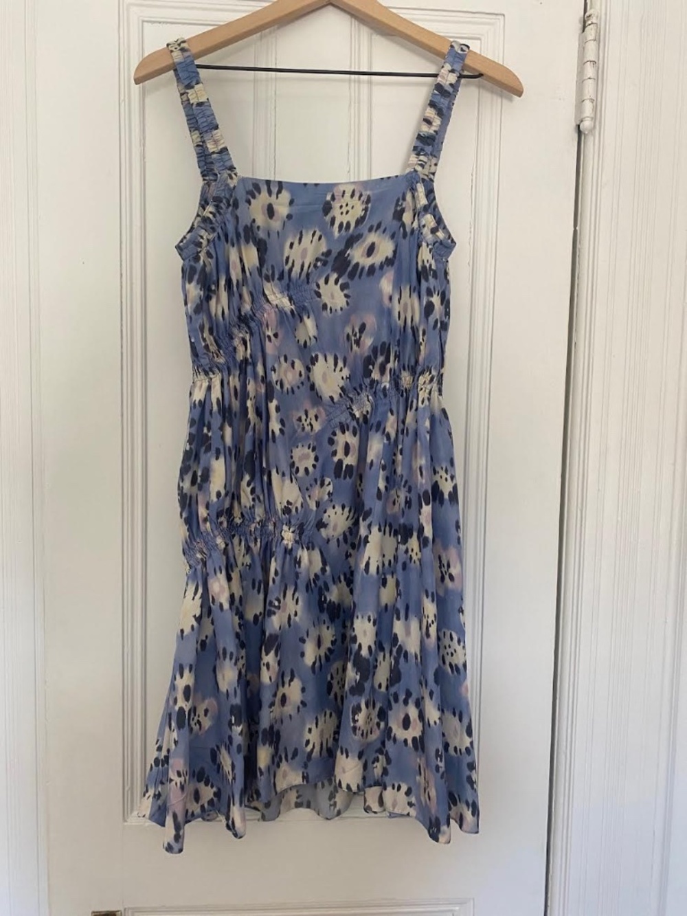 Thakoon Dress - Asymmetrical Shirring Pattern Dress - Blue/Purple - No size (S)